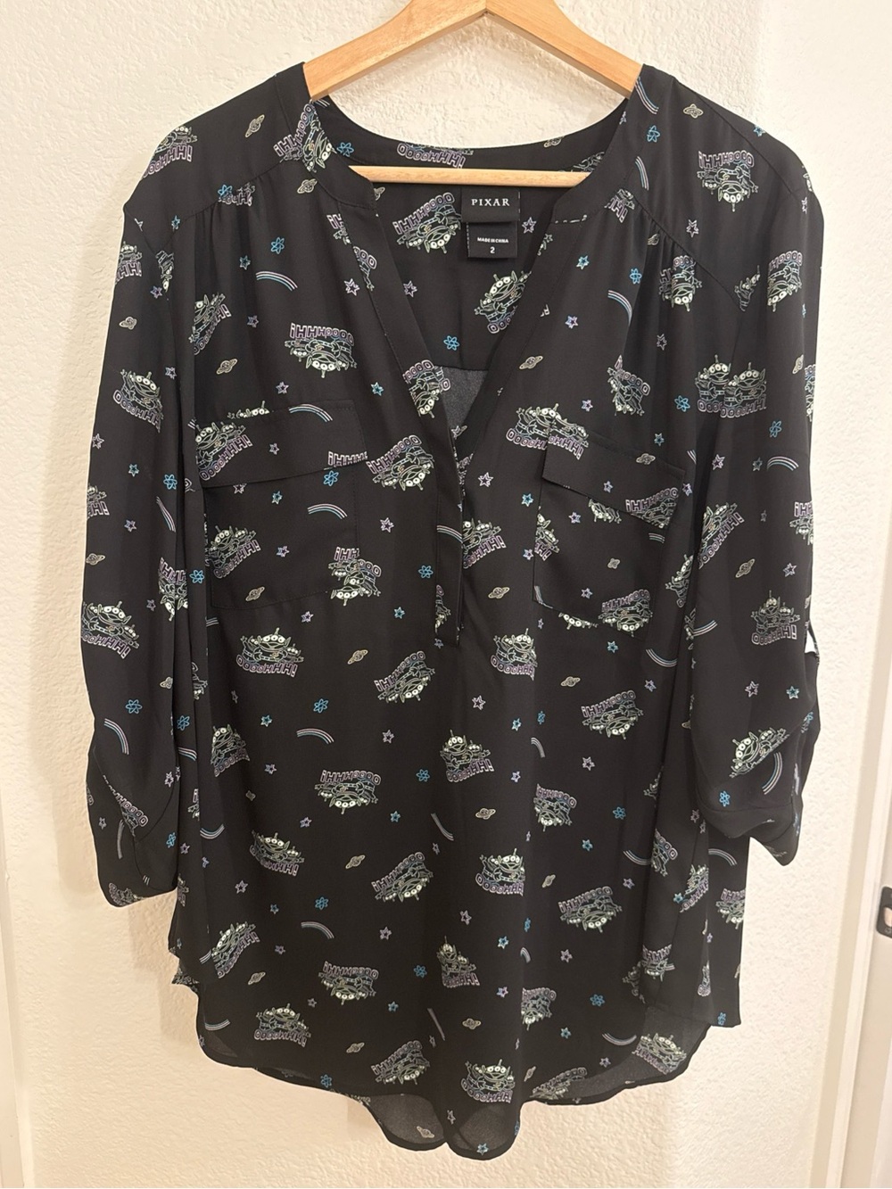 Torrid Disney Toy Story Blouse Shirt Flowy 2X Black